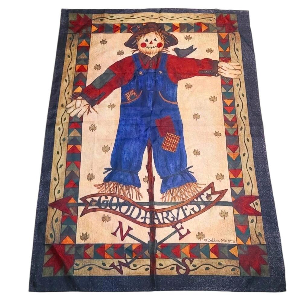 Debbie Mumm Large House Flag 28x40 S carecrow “Good Harvest” Fall Retired